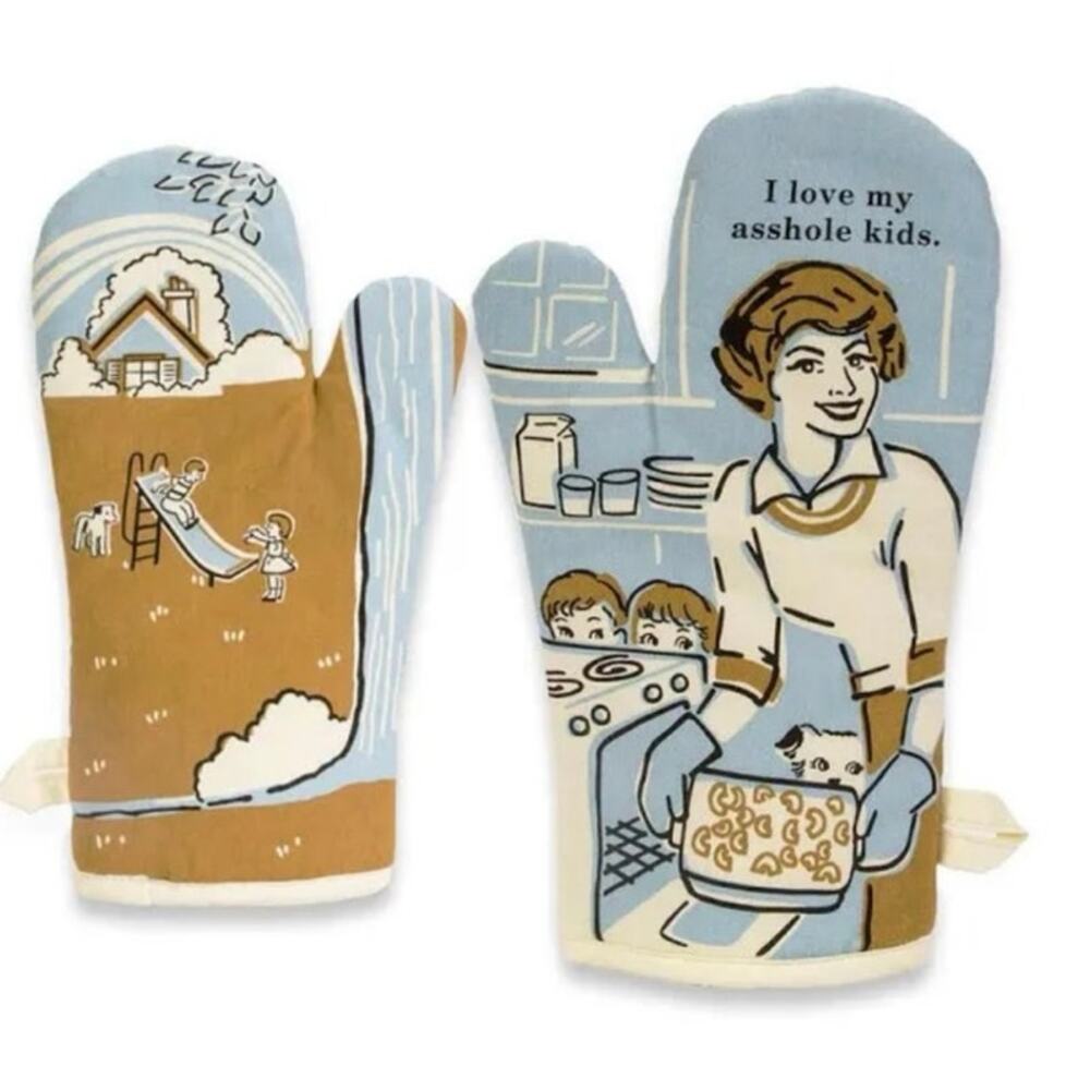 Blue Q I Love My A##hole Kids Oven Mitt Insulated 100% cotton Novelty Gift
